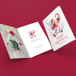 Festive Christmas Fairy Personalizable Photo  Card