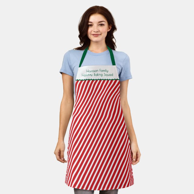 Festive Christmas Family Holiday Baking Squad Apron (Worn)