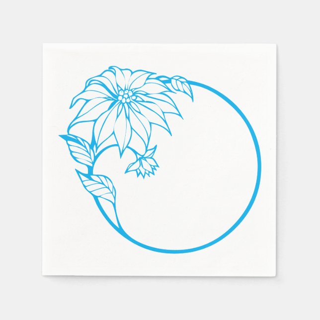 Festive Christmas Flower Napkins (Front)