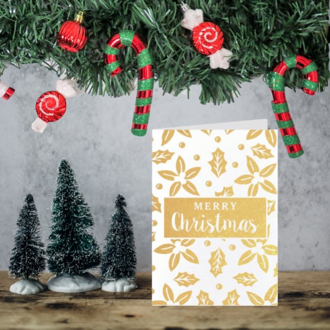 Festive Christmas Flowers Foil Card (Creator Uploaded)