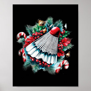 Festive Christmas For Badminton Lovers, Christmas  Poster
