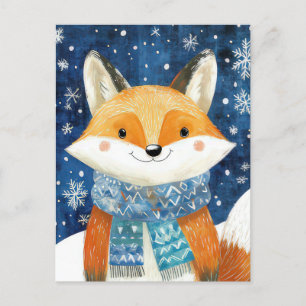 Festive Christmas Fox Greeting Card