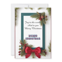 Festive Christmas Frame With Pine Branches