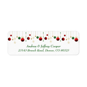 Festive Christmas Garland Return Address Label