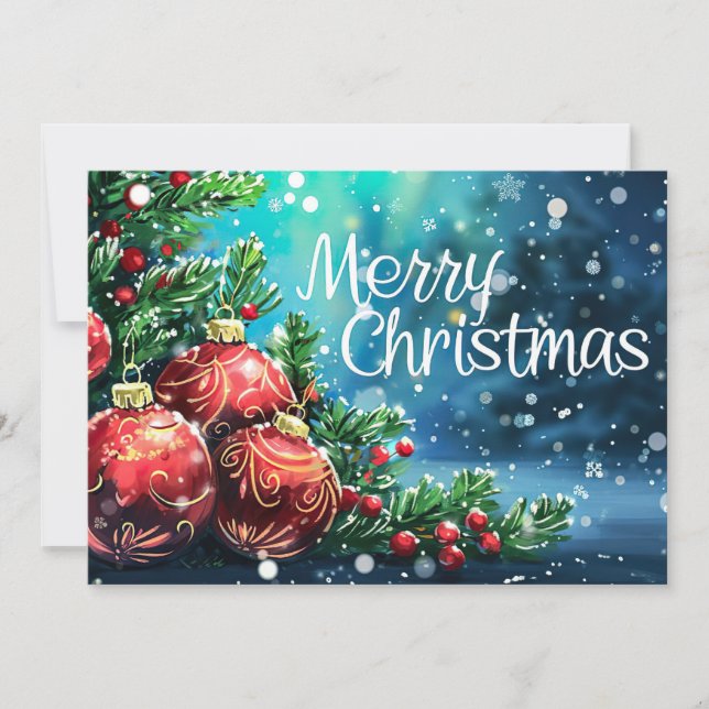 Festive Christmas Gift Greeting Card (Front)