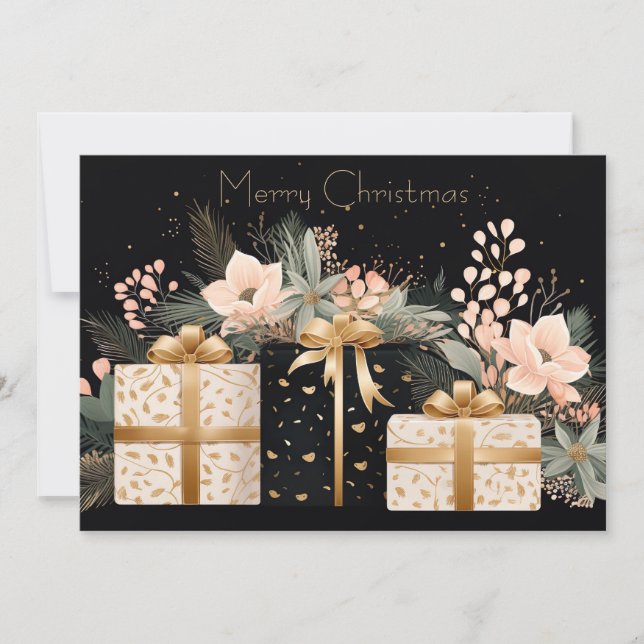 Festive Christmas Gift Greeting Card (Front)
