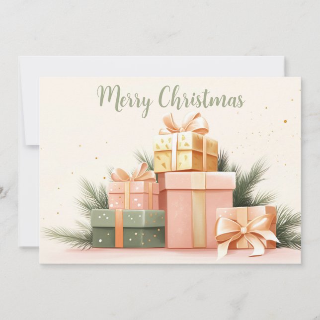 Festive Christmas Gift Greeting Card (Front)