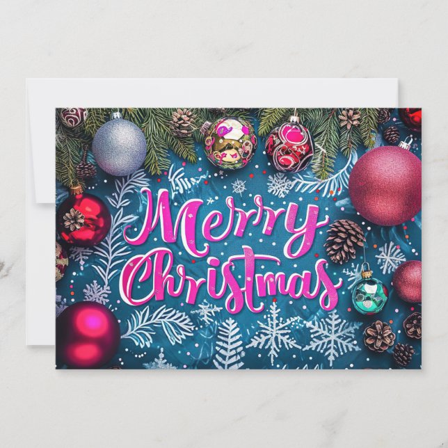 Festive Christmas Gift Greeting Card (Front)