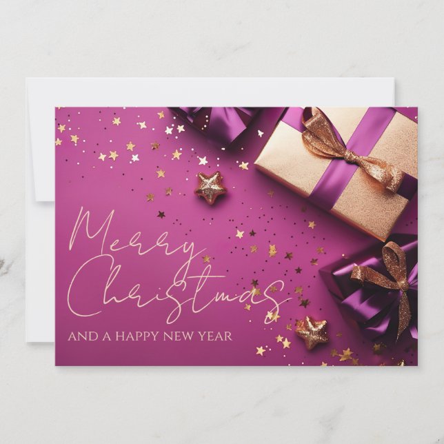 Festive Christmas Gift Greeting Card (Front)