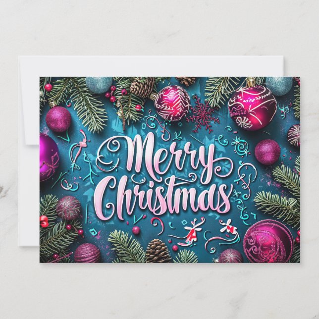 Festive Christmas Gift Greeting Card (Front)