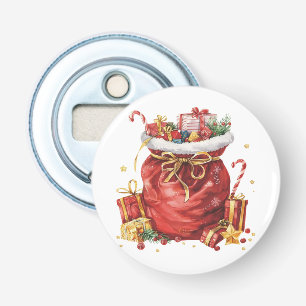 Festive Christmas Gift Sack with Presents Bottle Opener
