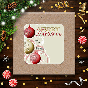 Festive Christmas Gift Tag Sticker