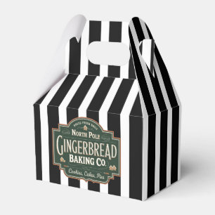 Festive Christmas Gingerbread Bakery Favour Box