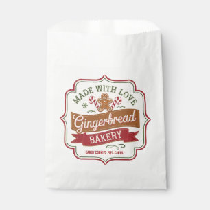 Festive Christmas gingerbread bakery party Favour Bag