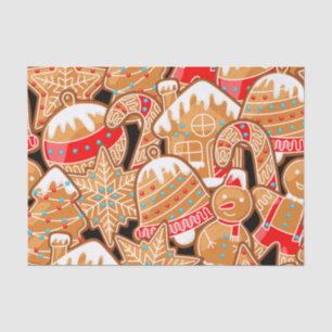 Festive Christmas Gingerbread Cookies  Tissue Paper