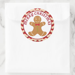 Festive Christmas gingerbread envelope seal