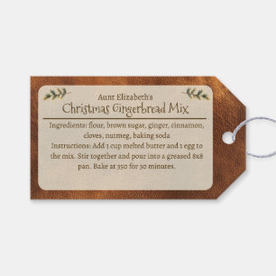 Festive Christmas Gingerbread Mix Personalised  Gift Tags