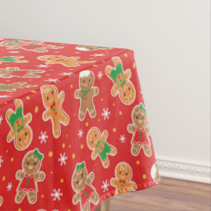 Festive Christmas gingerbread tiled pattern Tablecloth