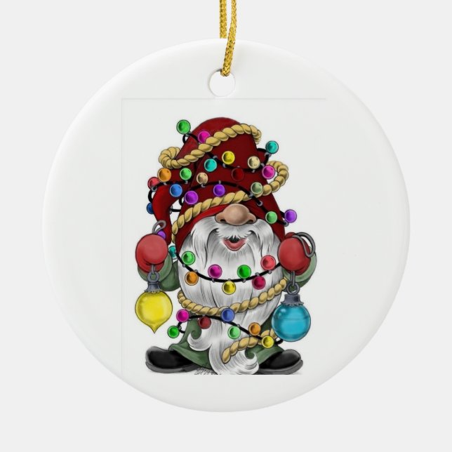 "FESTIVE CHRISTMAS GNOME" ORNAMENT AND GIFT (Front)