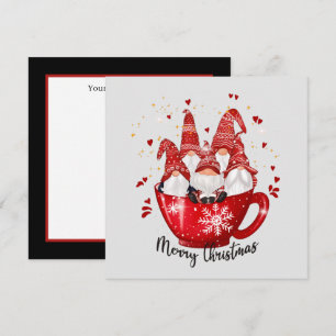 festive Christmas gnome snowman Holiday Card