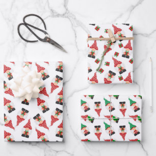 festive Christmas gnomes tiled pattern Wrapping Paper Sheet