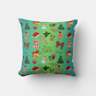 Festive Christmas Graphics Cushion