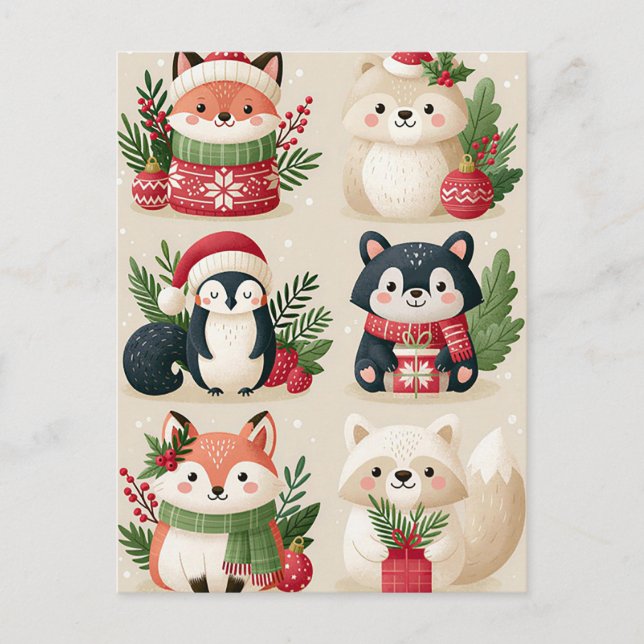 Festive Christmas Greeting Card (Front)