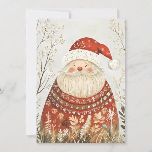 Festive Christmas Greeting Card Santa Claus