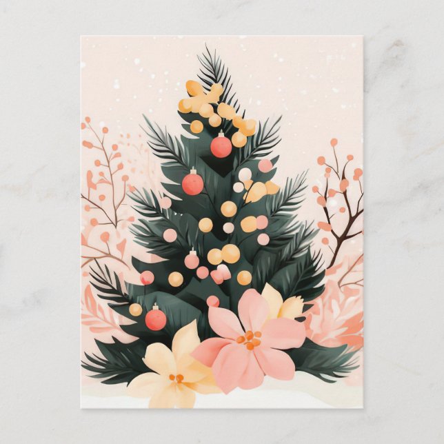 Festive Christmas Greeting Postcard (Front)