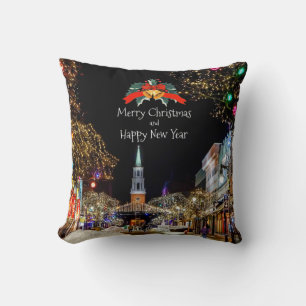 Festive Christmas Greetings Cushion