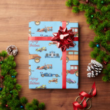 Festive Christmas Holiday Custom Wrapping Paper