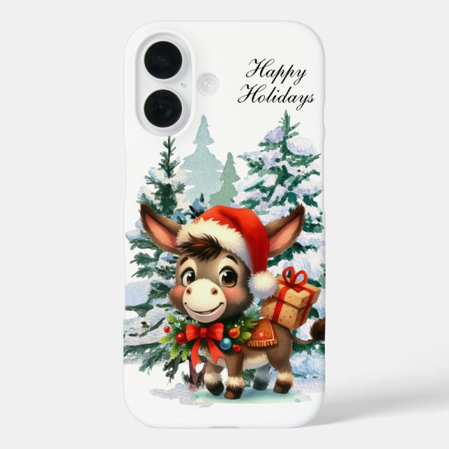 Festive Christmas Holiday donkey  Case-Mate iPhone Case (Back)
