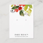 FESTIVE CHRISTMAS HOLLY BERRY STUD EARRING DISPLAY BUSINESS CARD<br><div class="desc">If you need any further customisation please feel free to message me on yellowfebstudio@gmail.com.</div>