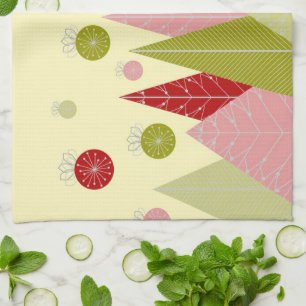 Festive Christmas Illustration Tea Towel