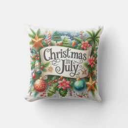 Festive Christmas in July Cushion
