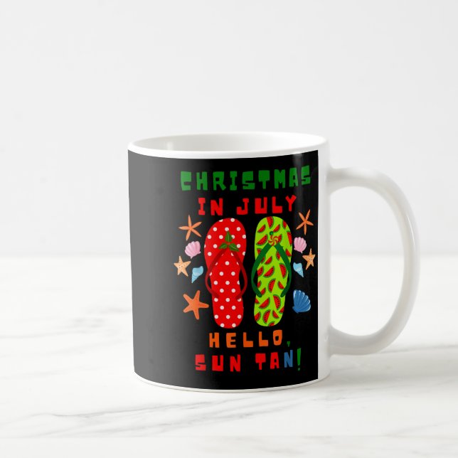 Festive Christmas In July Flip Flop Summer Beach F Coffee Mug (Right)