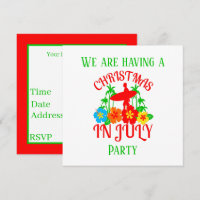 festive Christmas in July Surfer party