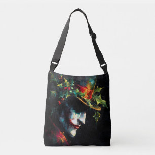 Festive Christmas Joker Portrait Crossbody Bag