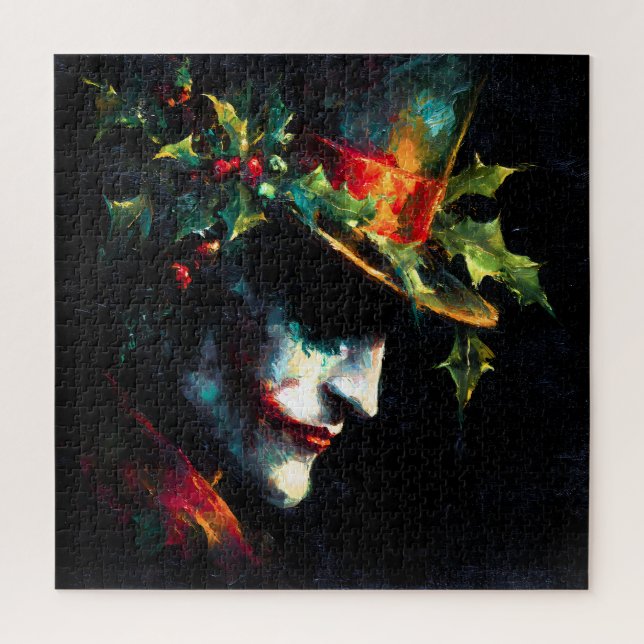 Festive Christmas Joker Portrait Jigsaw Puzzle (Vertical)