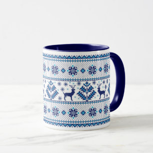 Festive Christmas Knit Look Mug