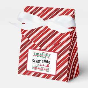 Festive Christmas Kringle Candy Company Favour Box