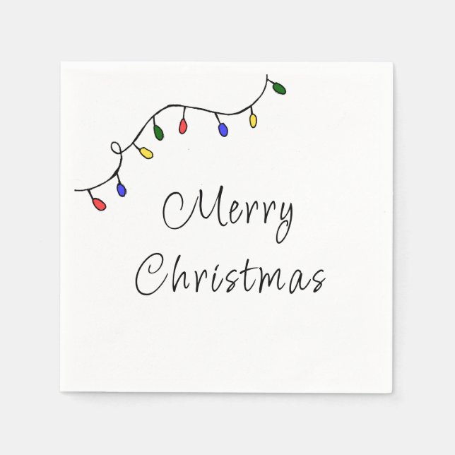 Festive Christmas Lights Holiday Party  Napkin (Front)