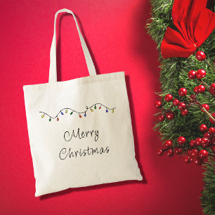 Festive Christmas Lights Holiday Party Napkins Tote Bag