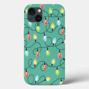 festive Christmas lights pattern iPhone 13 Case