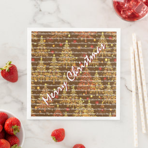 Festive Christmas Luxury Christmas Trees Napkin