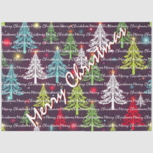 Festive Christmas Luxury Christmas Trees Tissue Paper
