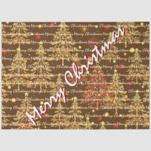 Festive Christmas Luxury Christmas Trees Tissue Paper