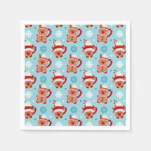 Festive Christmas Mug of Cocoa  Napkin