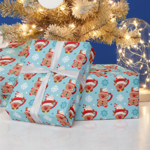 Festive Christmas Mug of Cocoa  Wrapping Paper