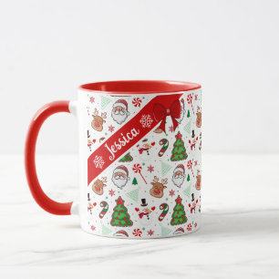 Festive Christmas Mug – Santa & Reindeer